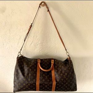 Louis Vuitton Keepall Bandouliere 55 Travel Monogram Canvas Shoulder Bag